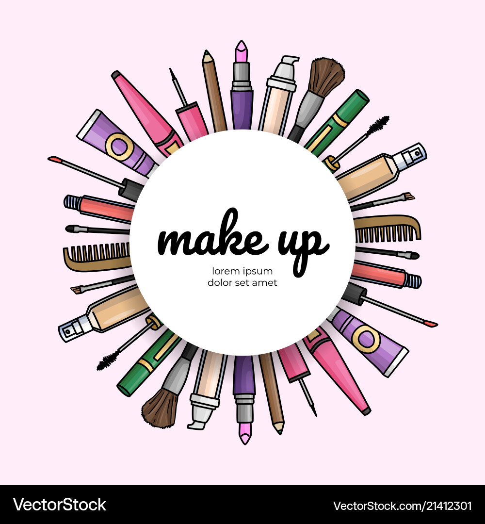 Make up artists logotype different types Make up artists logotype different types vector image