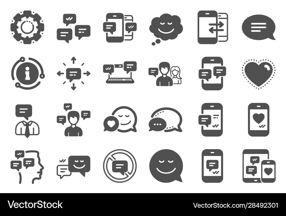 Message and communication icons group chat Message and communication icons group chat Vector Image