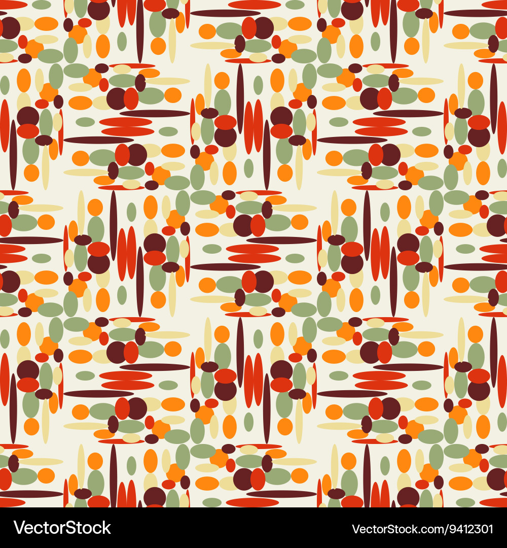 Pattern abstraction of colored ovals vector image