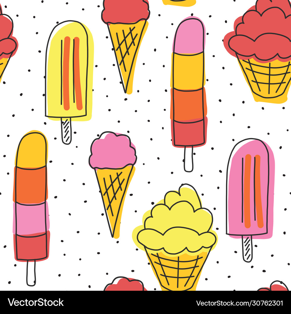 Popsicle seamless pattern Popsicle seamless pattern vector image