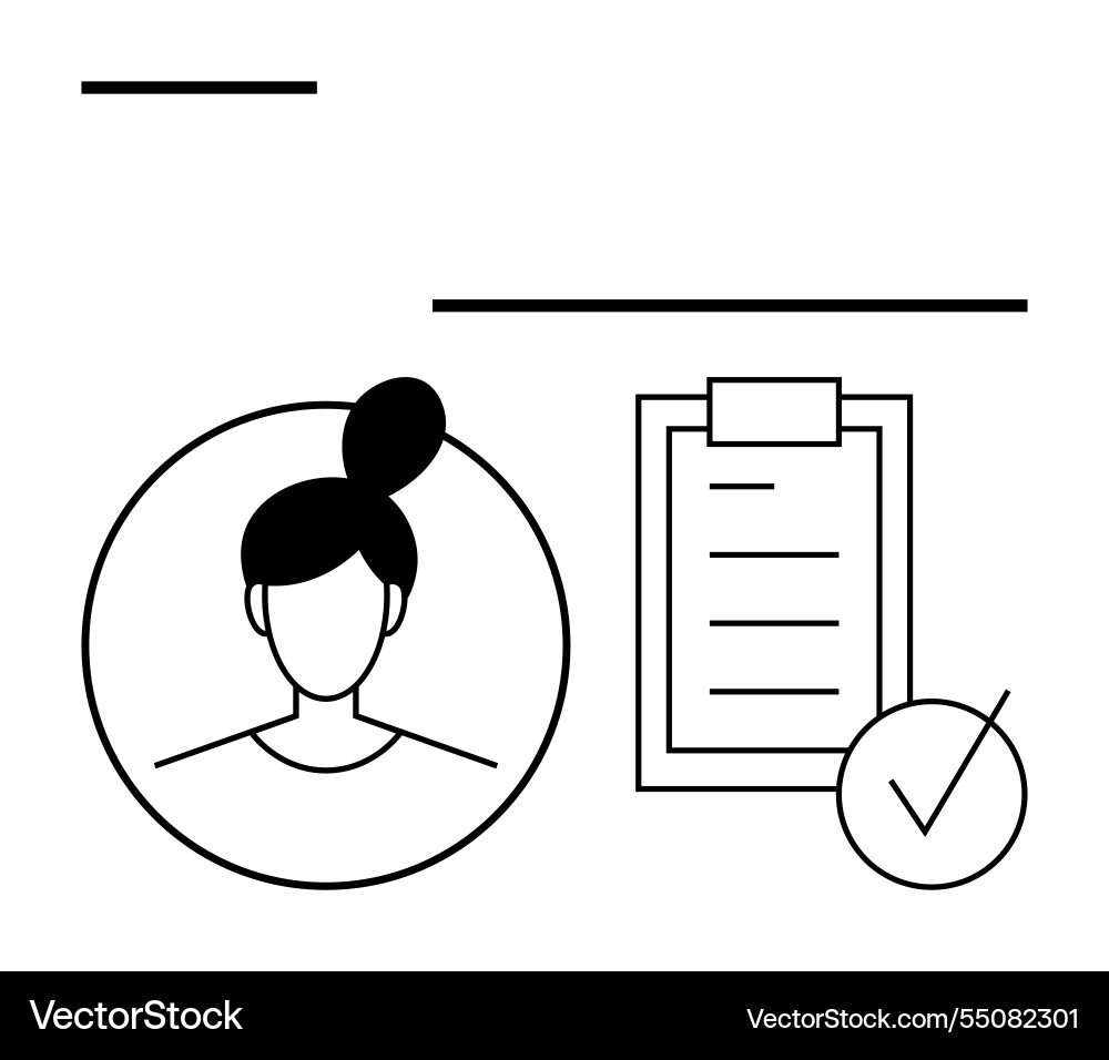 Profile identification and task completion Profile identification and task completion vector image