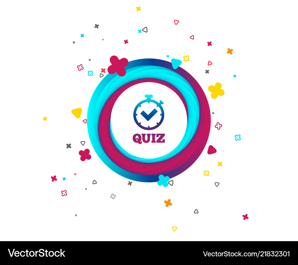 Quiz sign icon questions and answers game Vector Image
