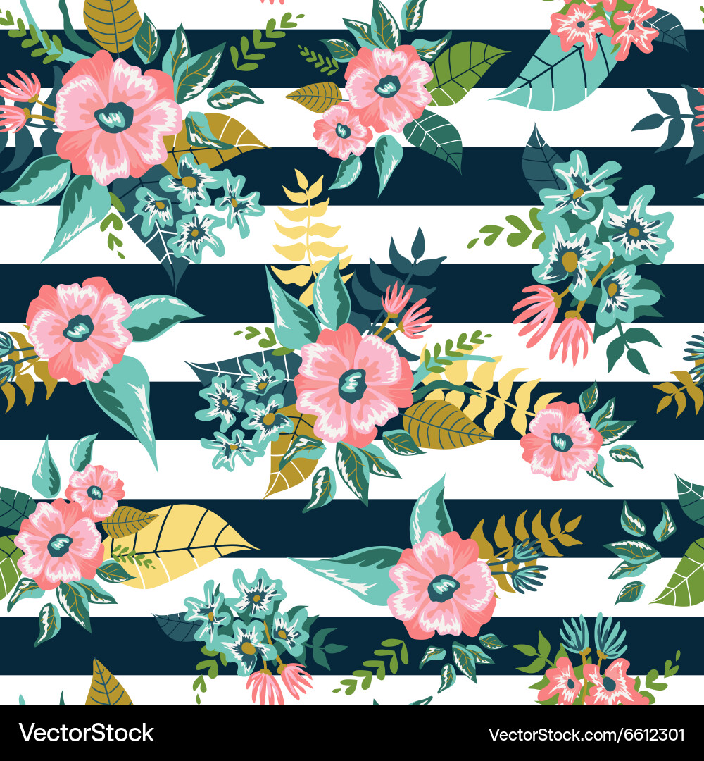 Seamless floral pattern Vector Image