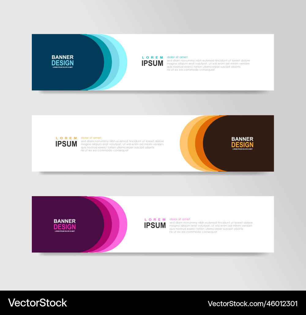 Templates of horizontal web banner website header Templates of horizontal web banner website header Vector Image