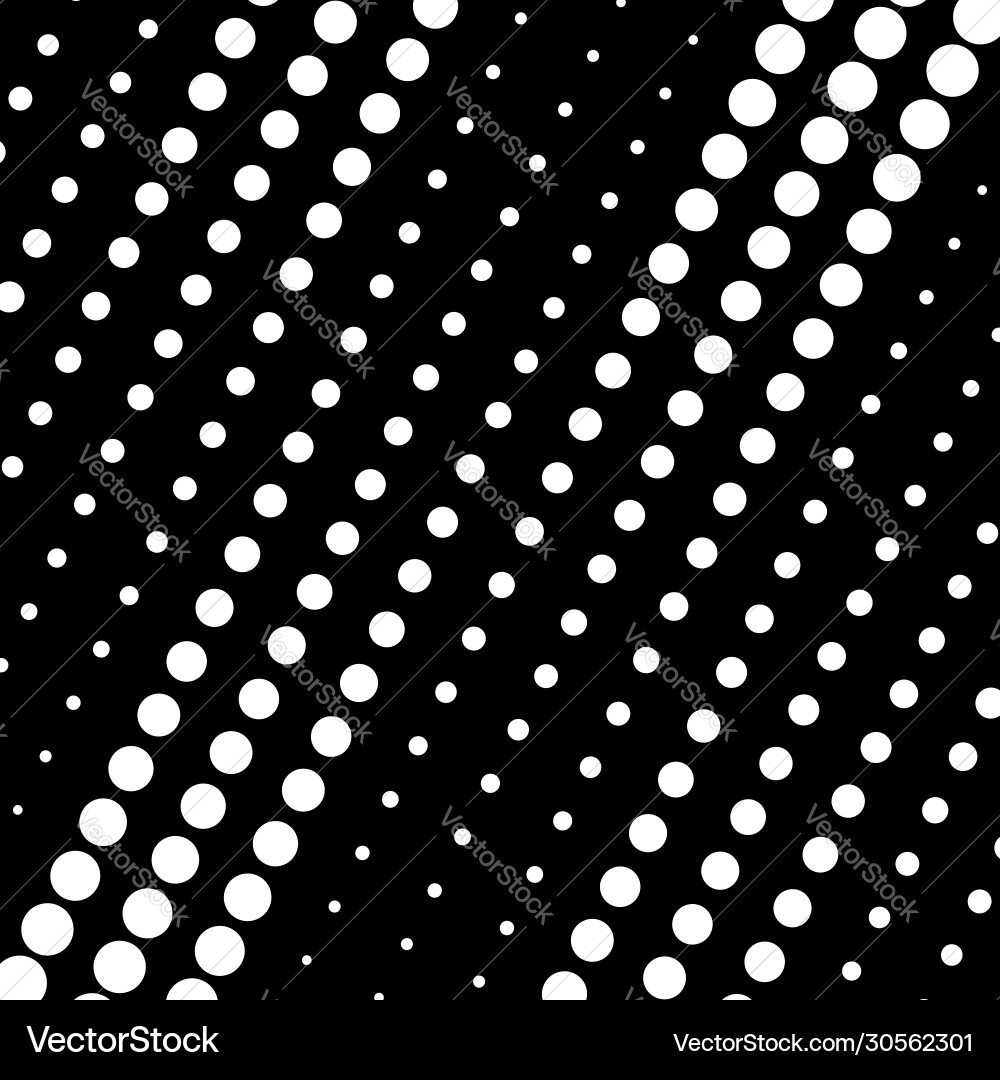 White large halftone dots in diagonal speed lines vector image