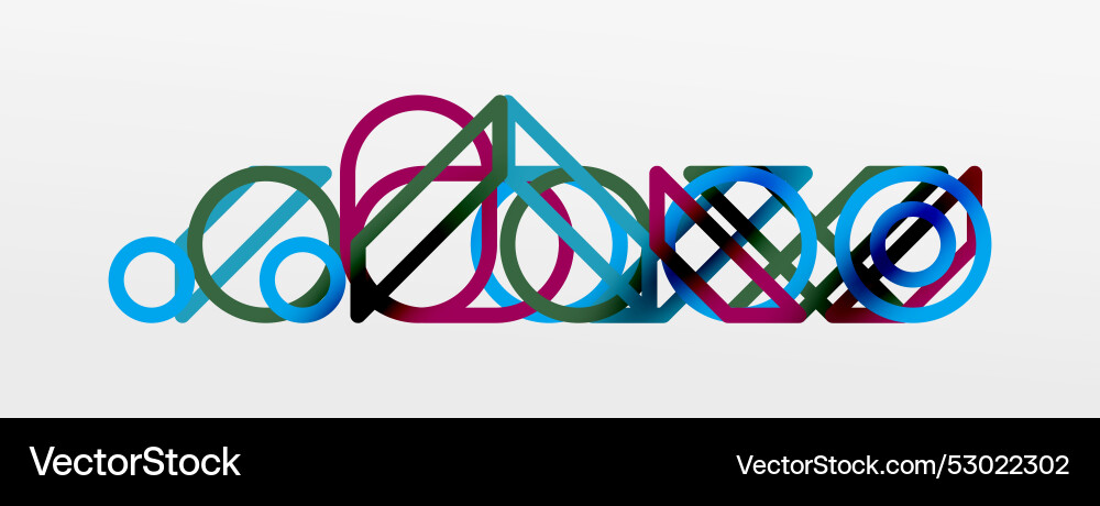 Abstract background - colorful circle lines Vector Image