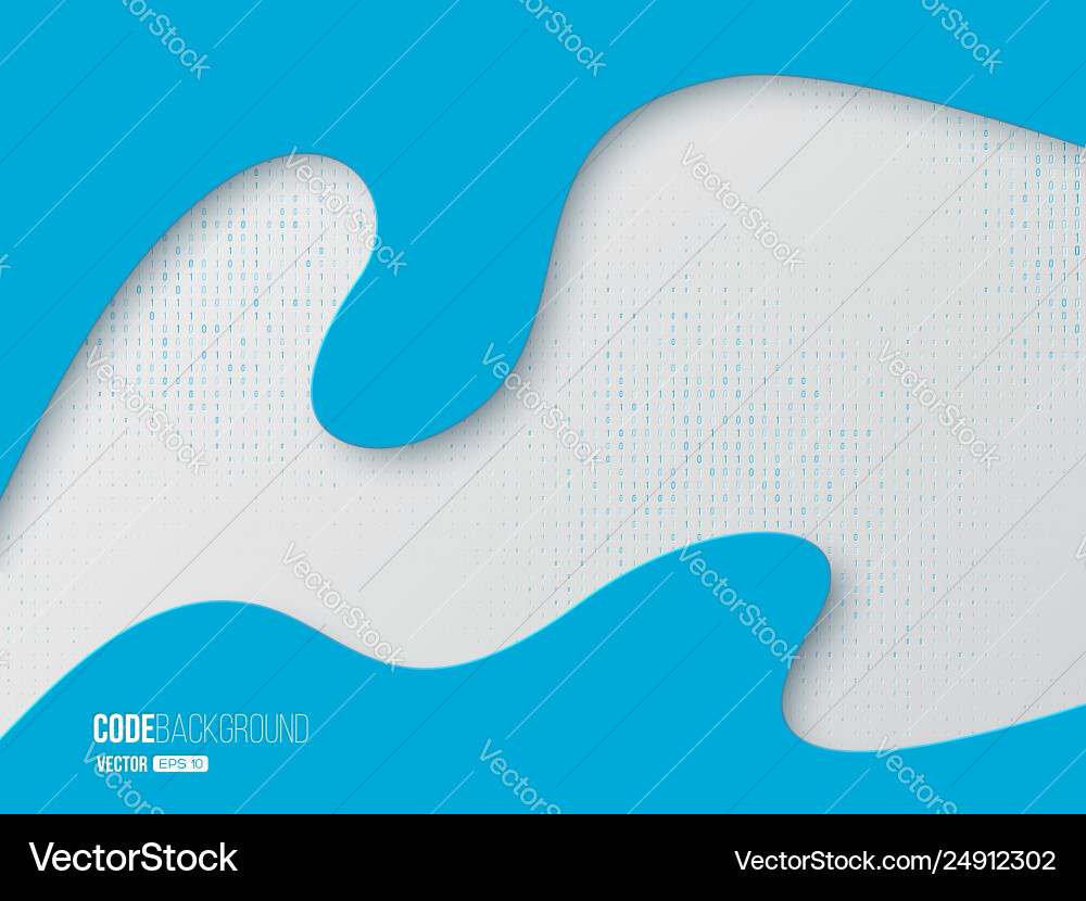 Binary code digital technology concept Binary code digital technology concept vector image