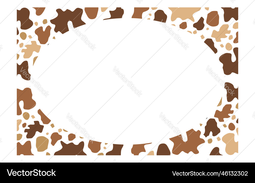 Brown cowhide frame pattern with text area Brown cowhide frame pattern with text area vector image