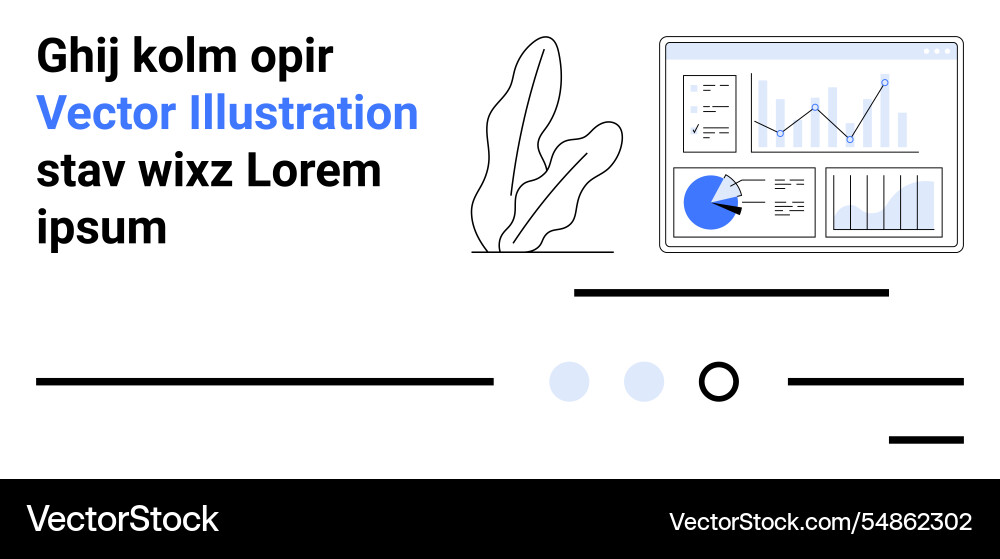 Business analytics dashboard with graphs charts Vector Image