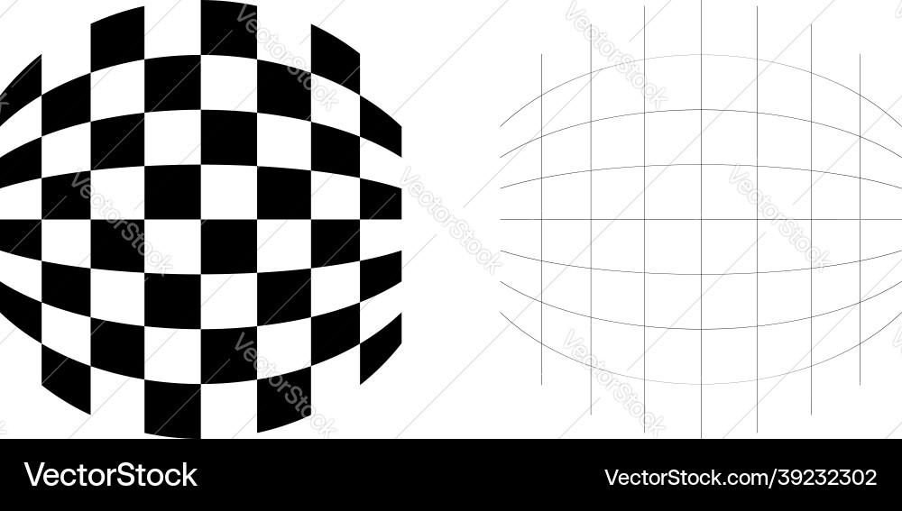 Distorted abstract geometric shape elements vector image