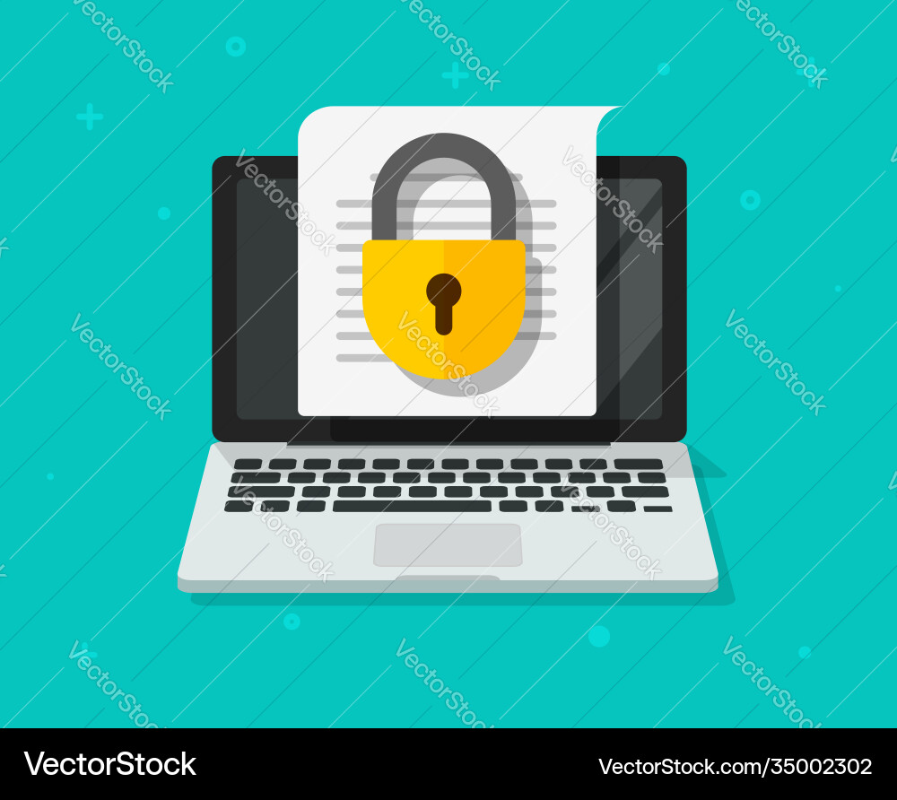 File access secure to confidential document online File access secure to confidential document online vector image