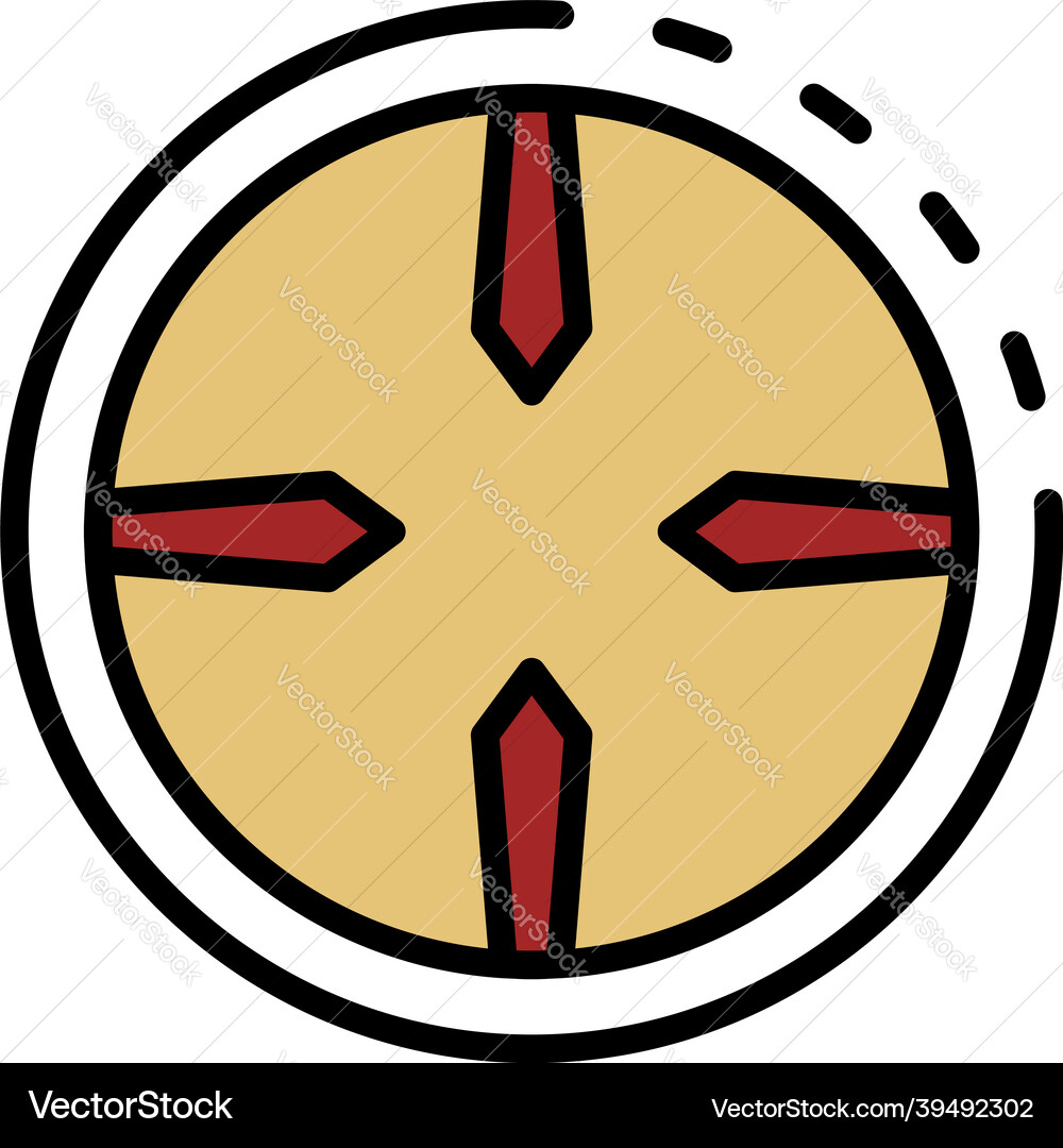 Firewall target icon color outline Vector Image