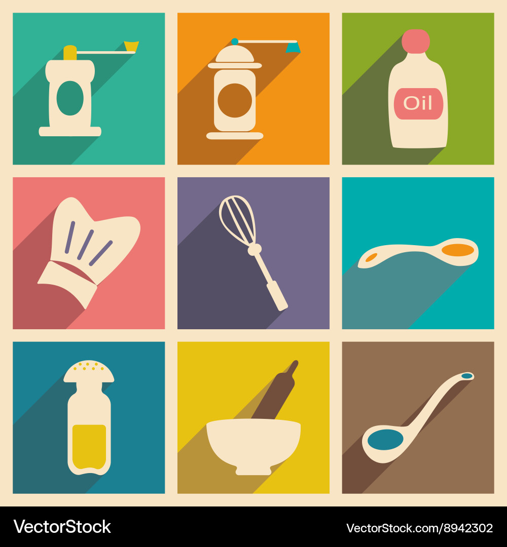 Flat with shadow concept and mobile application vector image