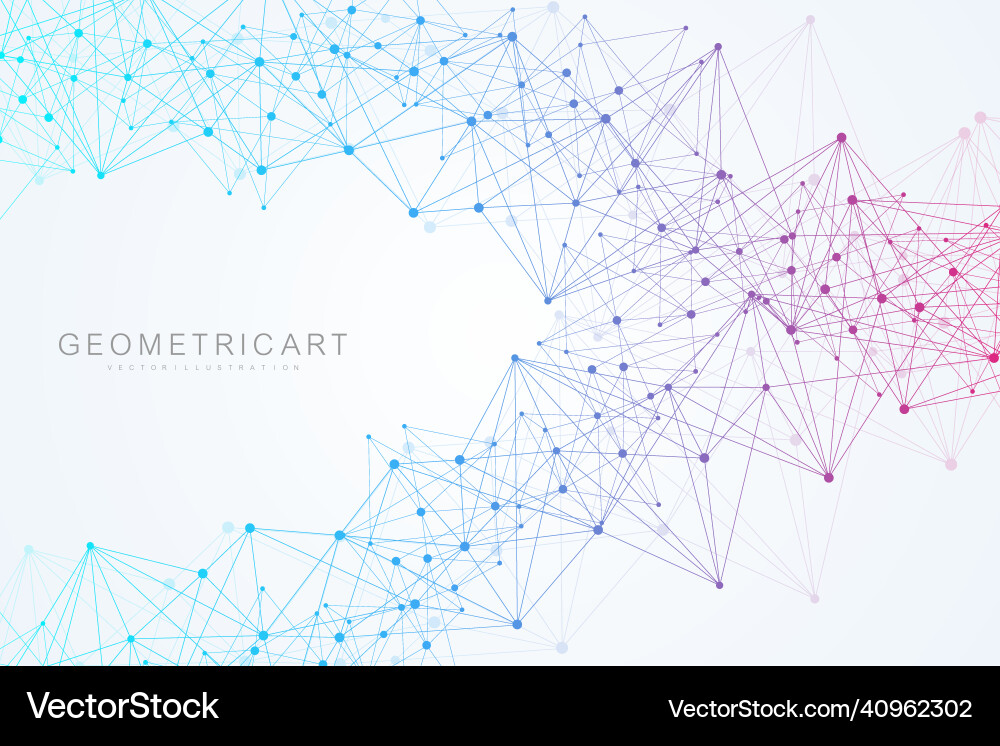 Geometric abstract background with connected line Geometric abstract background with connected line Vector Image