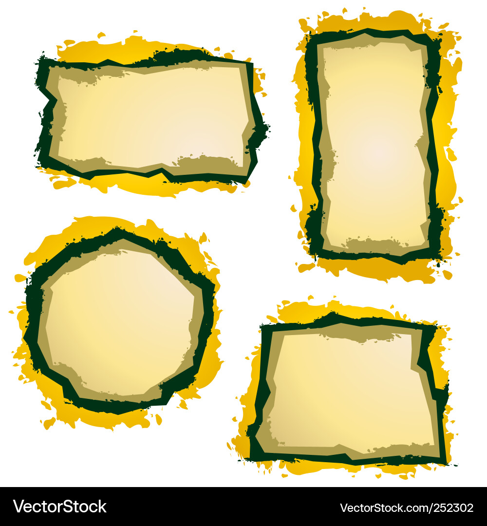 Grunge Circle Frames Vector Image