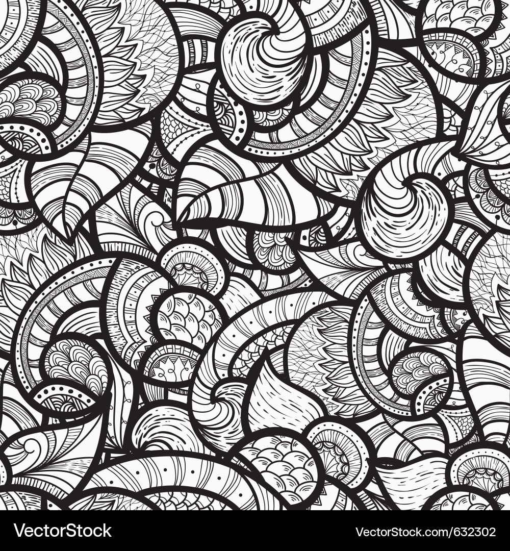 Intricate Floral Swirl Pattern Vector Image