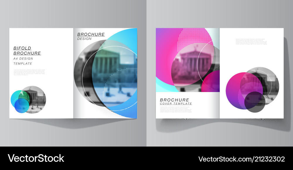 Layout of two a4 format cover mockups Layout of two a4 format cover mockups vector image