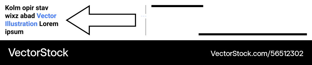 Left-facing arrow with placeholder text Left-facing arrow with placeholder text vector image