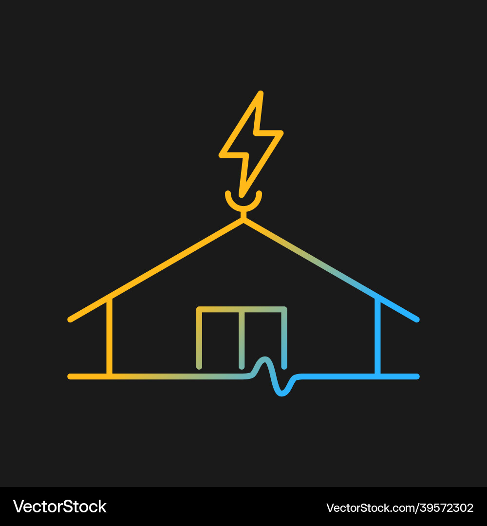 Lightning rod gradient icon for dark theme Lightning rod gradient icon for dark theme vector image