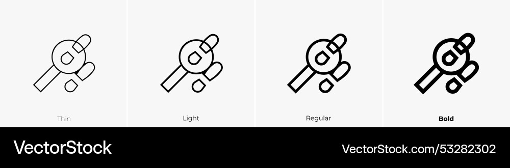 Proof icon thin light regular and bold style Proof icon thin light regular and bold style vector image