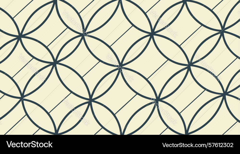 Seamless geometric interlocking circle pattern vector image