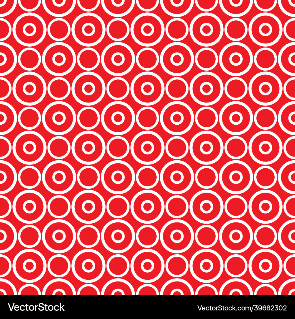 Seamless pattern with white polka dots on red vector image