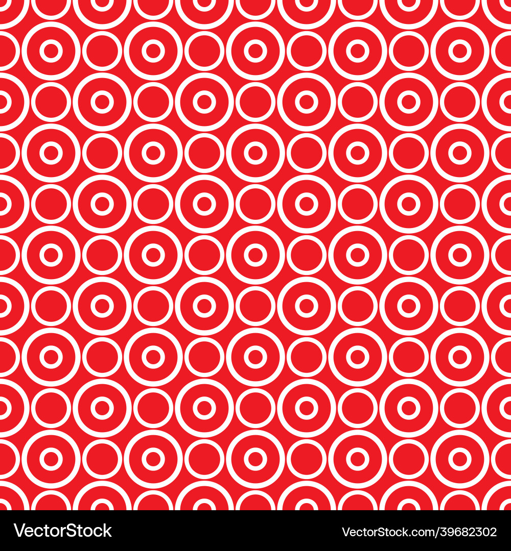 Seamless pattern with white polka dots on red vector image