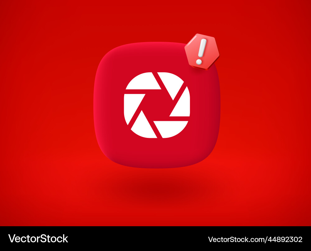 Spam concept mail button with stop sign 3d vector image