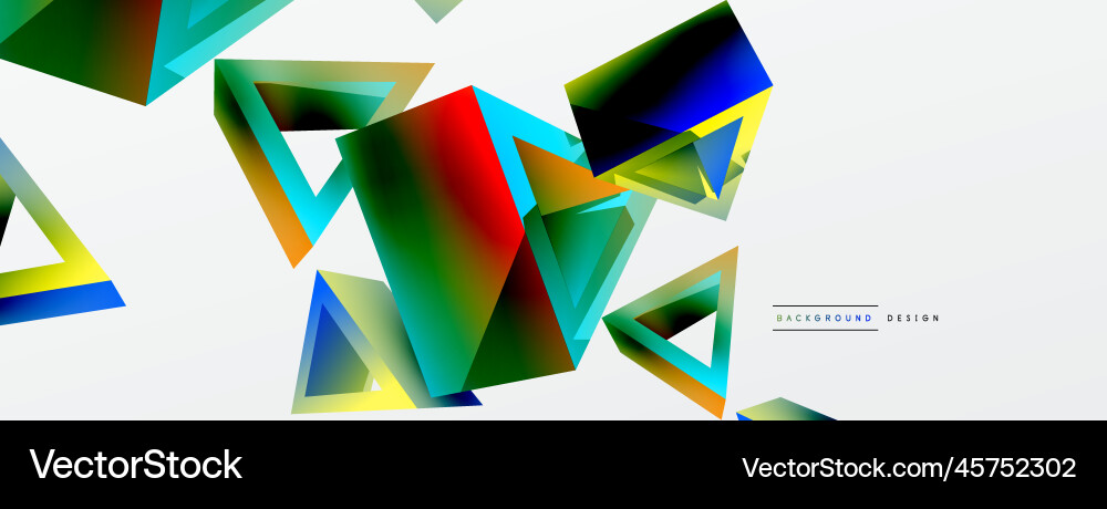 Triangle abstract background 3d basic Triangle abstract background 3d basic vector image