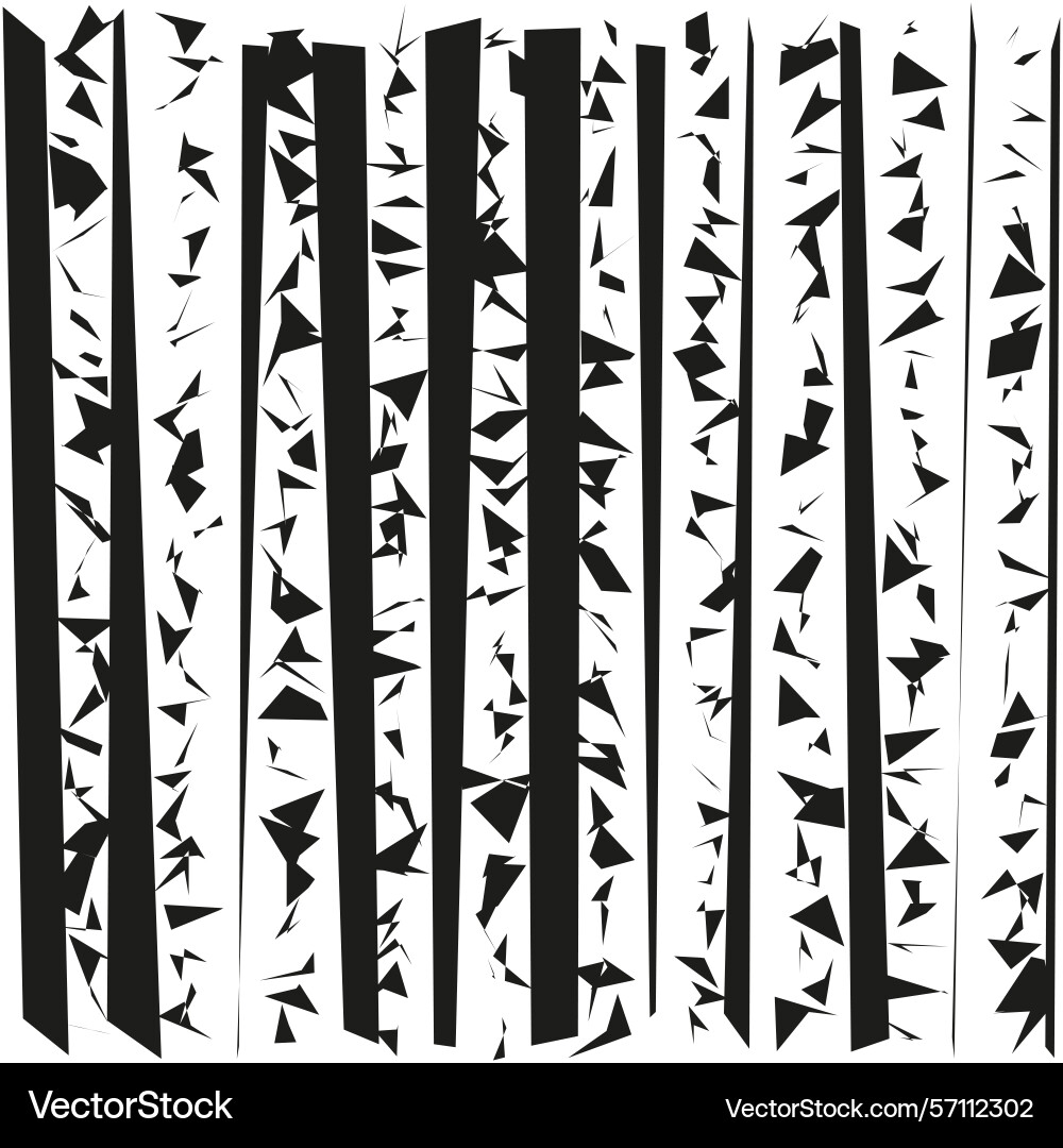 Vertical stripe design black triangle pattern Vertical stripe design black triangle pattern vector image