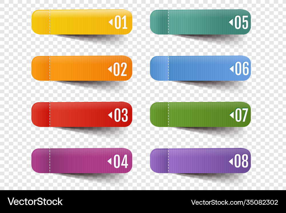 Web labels big set isolated transparent background Vector Image