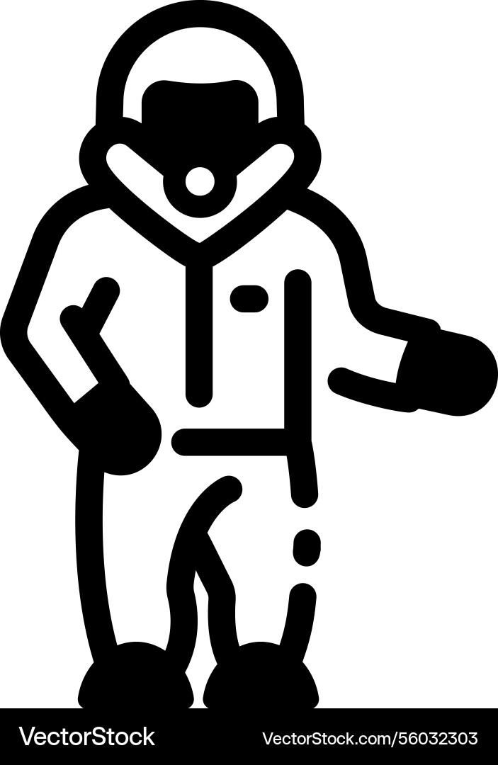 A line style icon of lab scientist character Vector Image