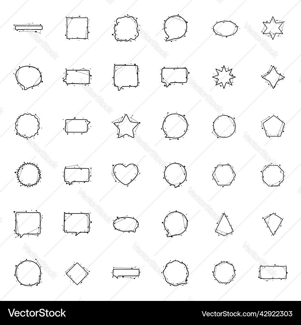 Astrological geometric frames made from lines Vector Image