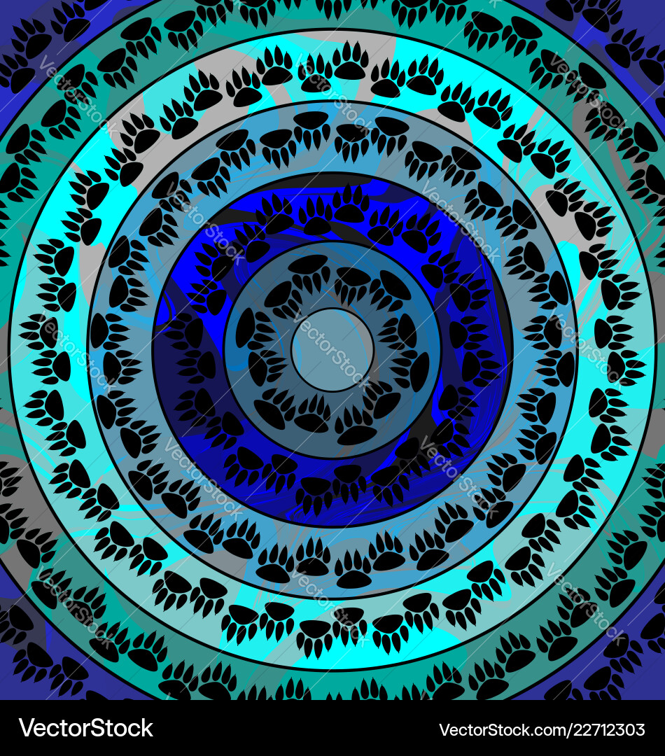 Blue color image of circles consisting lines Blue color image of circles consisting lines vector image