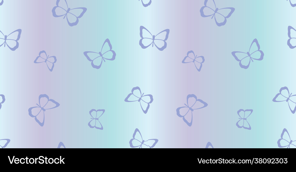 Butterfly seamless repeat pattern background Vector Image