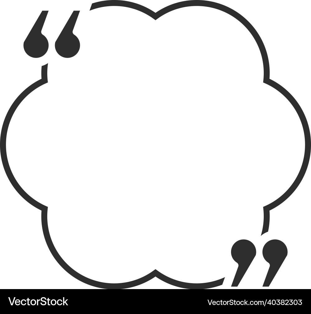 Cloud Quote Frame - Empty Message vector image