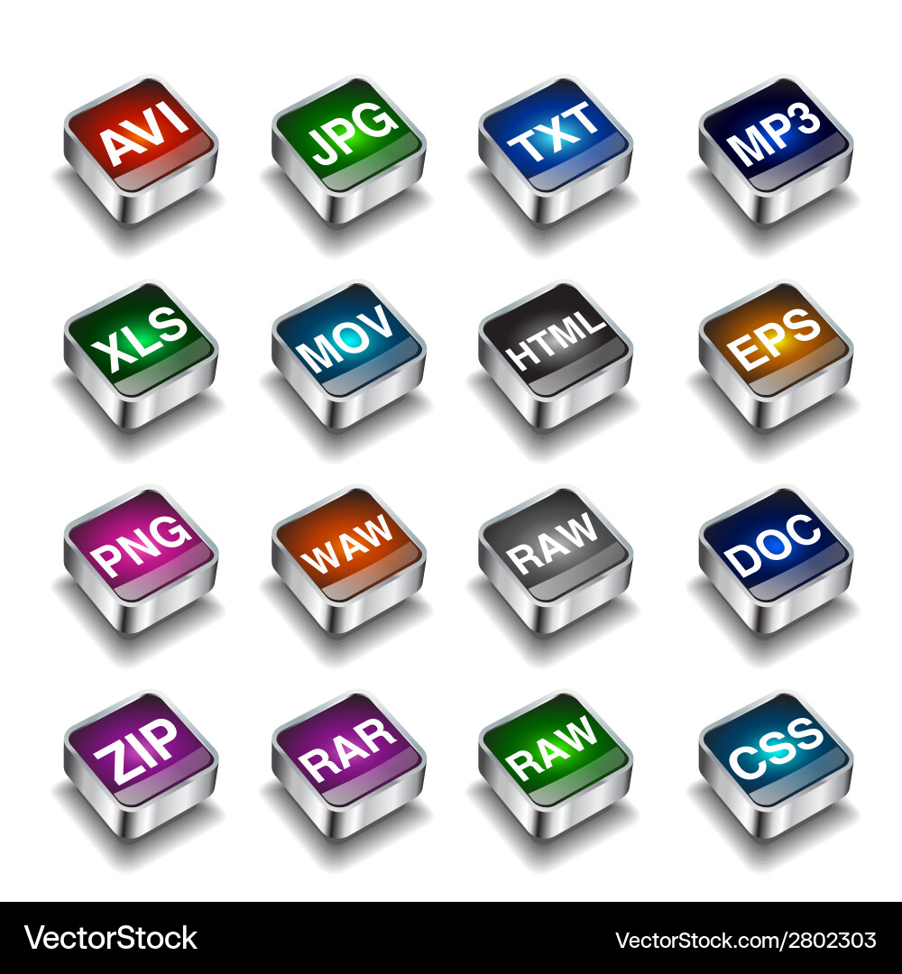 File formats vector image