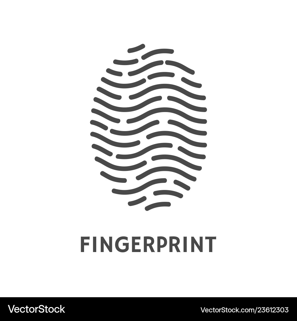 Fingerprint Authentication Concept vector image