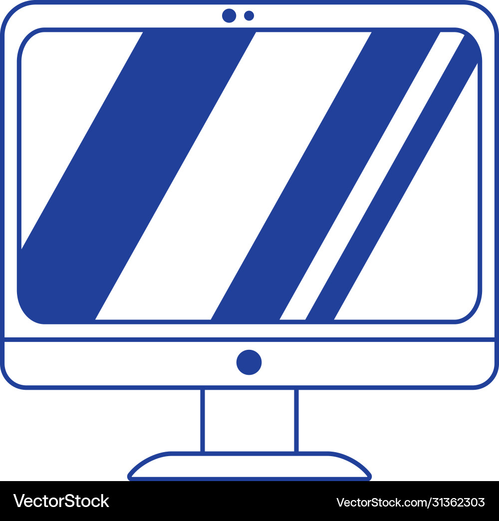 Isolated digital computer design vector image