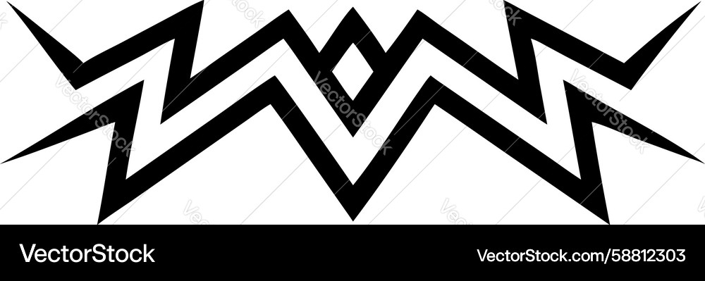 Jagged lightning bolt abstract pattern design Vector Image
