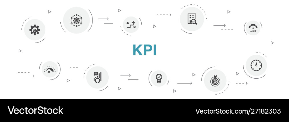 KPI Circle Chart - Performance Metrics vector image
