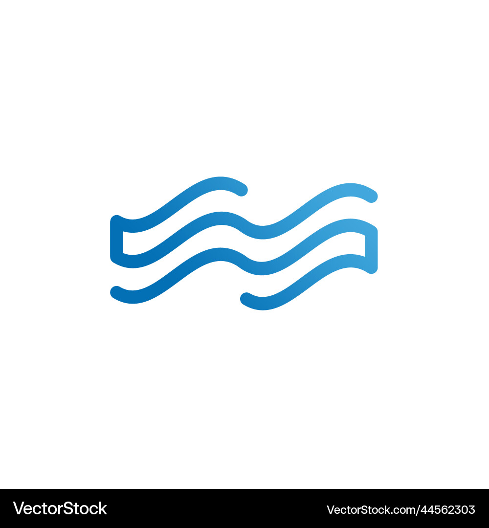 Minimal initial letter ss with wave style icon Minimal initial letter ss with wave style icon Vector Image