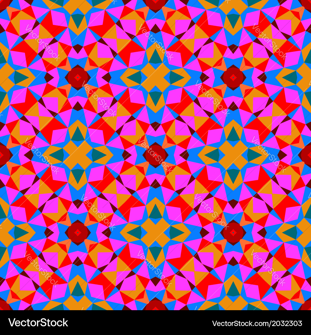 Multicolor geometric pattern in bright color Vector Image