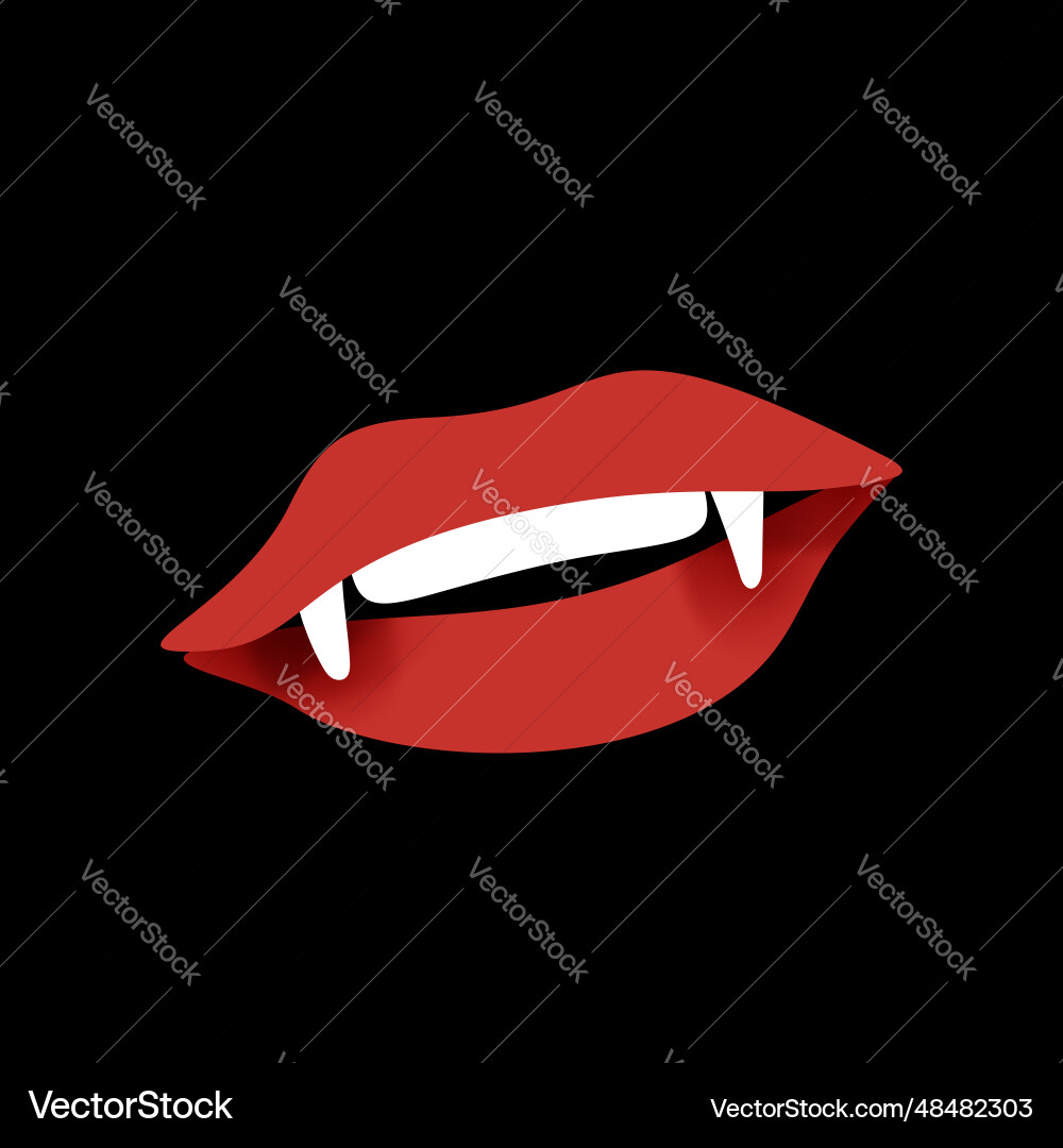Psychedelic Vampire Print Vector Image