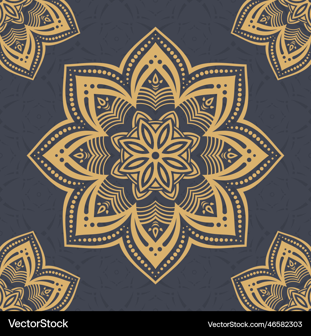 Seamless color pattern with mandala abstract Seamless color pattern with mandala abstract vector image