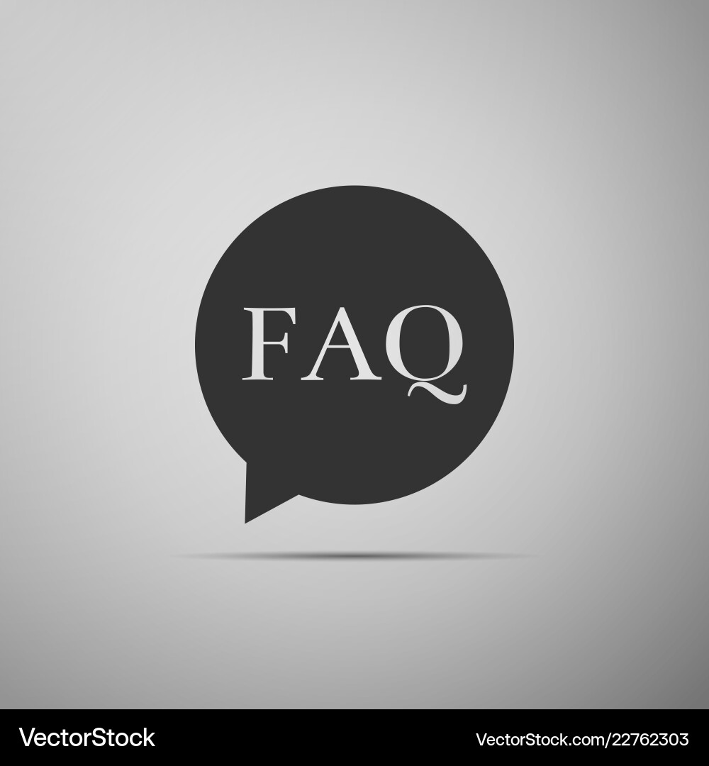 Speech bubble with text faq information icon vector image