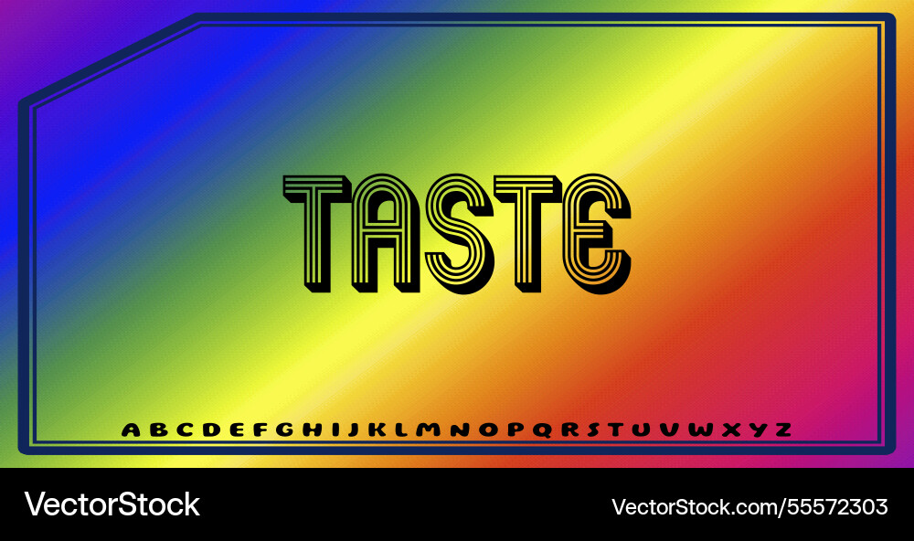 Text effects with editable colors and abstract Vector Image