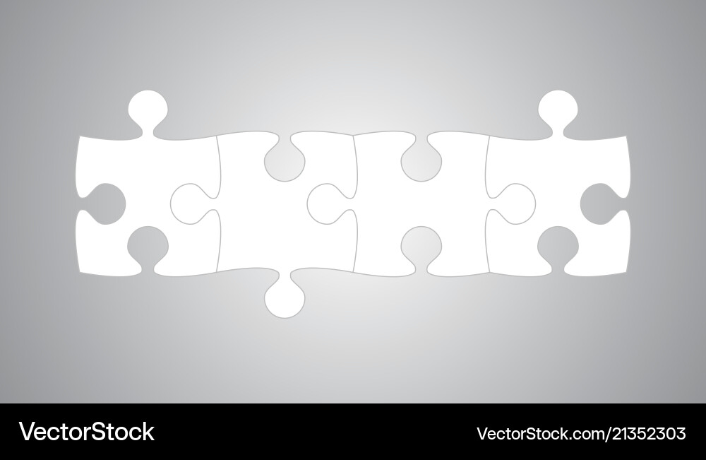 Vier Puzzlestücke - Steps Banner Vektorbild