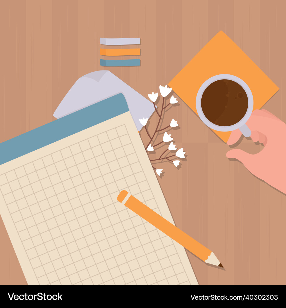 Writing and drawing vector image