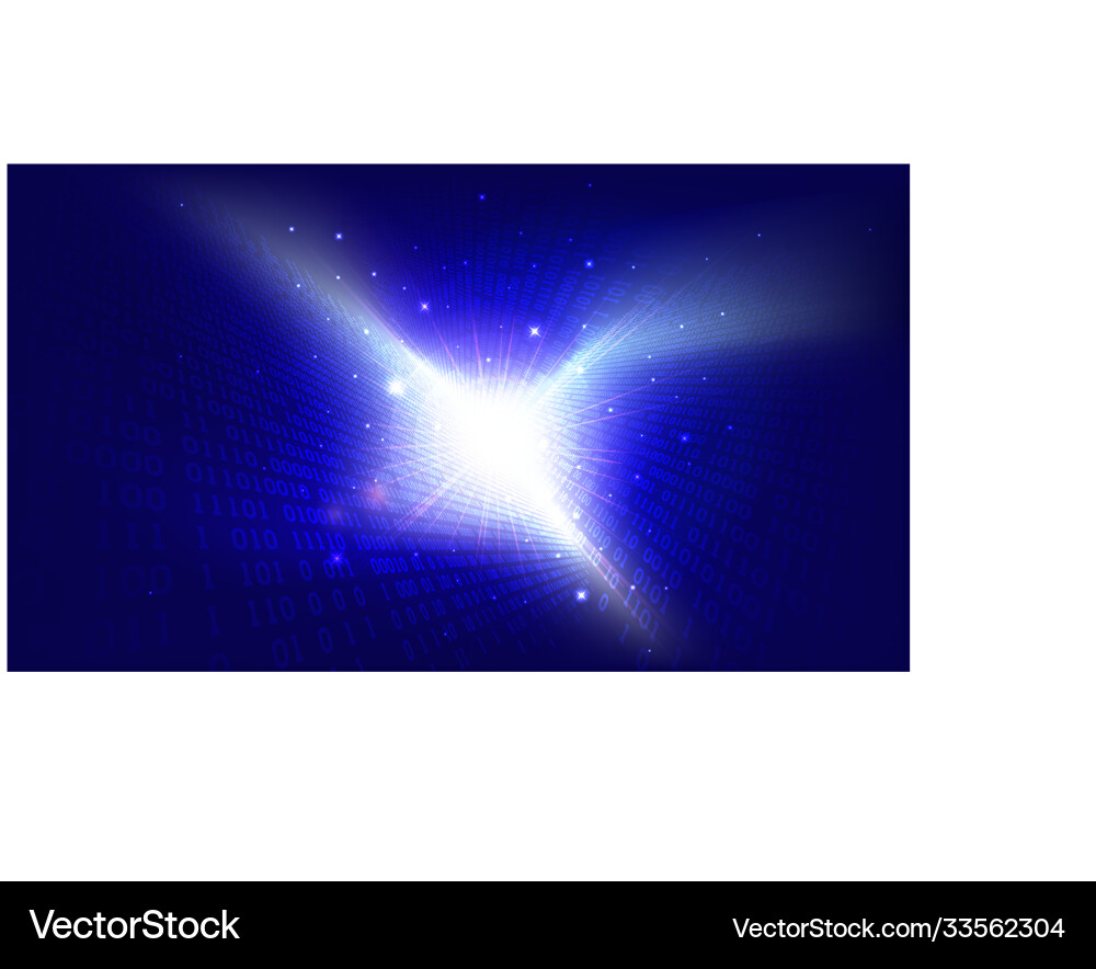Binary code in abstract futuristic cyberspace Binary code in abstract futuristic cyberspace vector image